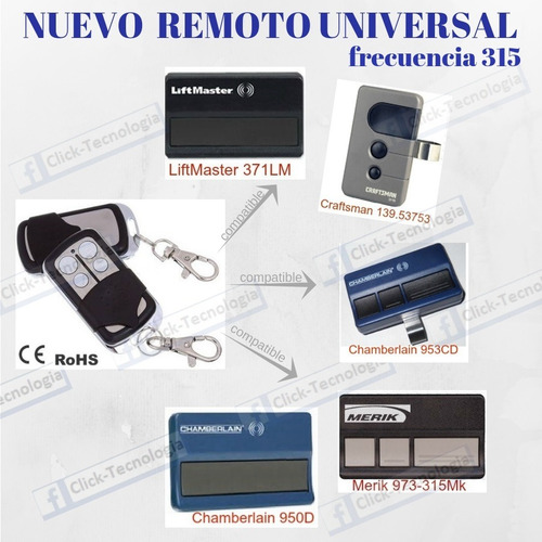 Control Remoto Puertas Automaticas Craftsman Liftmaster