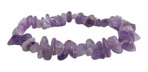 Pulseira Natural Ametista Lavanda Cascalho - Espiritualidade