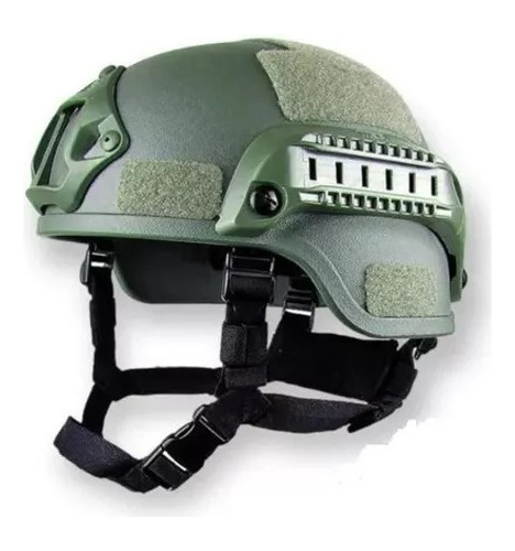 Casco Táctico Militar Deportes Combate Airsoft Verde Abs.