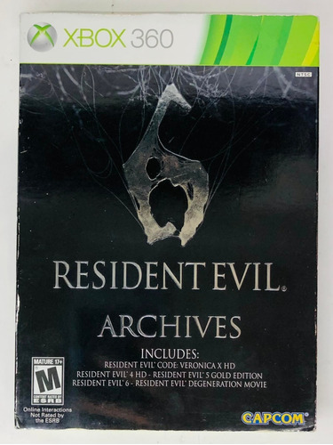 Resident Evil: Archives 6 Xbox 360 2012 C Rtrmx Vj