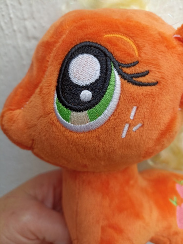 Pony. Bonito Peluche Con Cabello Largo, Apple Jack 22cm