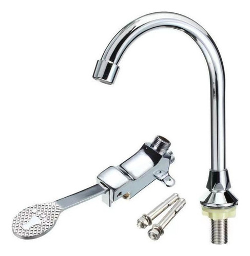 1 G1/2 Baño Laboratorio Lavabo Fregadero Pie Pedal Grifo