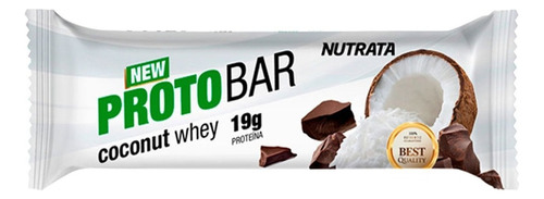Suplemento em barra Nutrata  Protobar Protobar proteínas Protobar sabor  coconut whey em unidade de 70g