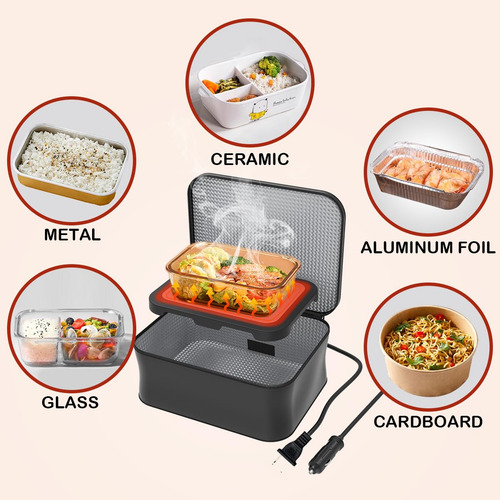 Mini Horno Portátil Tn Tonny 12 V Lonchera Eléctrica Calenta Negro