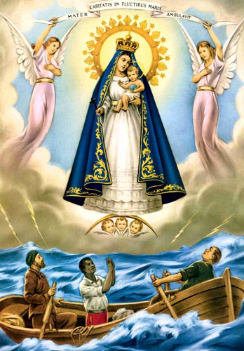 Lienzo Canvas Arte Sacro Virgen De La Caridad Cobre 86x60