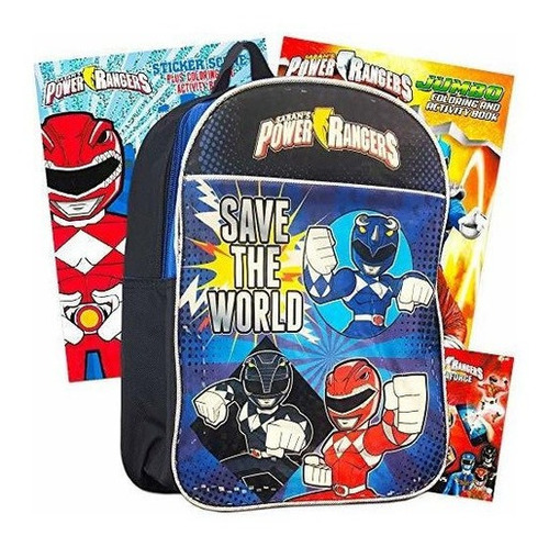 Power Rangers Mochila Nios Preescolares Con Calcomanias Pa