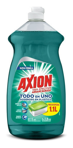 Lavatrastes Líquido Axion Complete Poderoso En Plásticos 1.1l