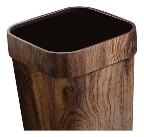 Papelera De Grano De Madera Mimético Retro Papelera