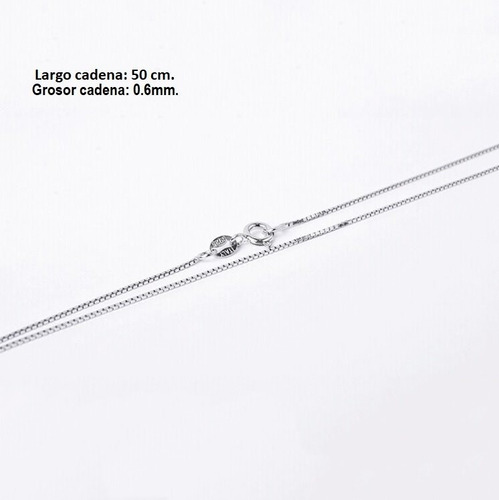 Imagen 2 de 5 de Cadena Collar Para Mujer Fabricada En Plata 925 50cmt. 0.6mm