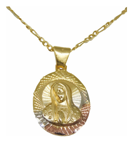 Medalla Dije Rostro Virgen De Guadalupe Chapa De Oro