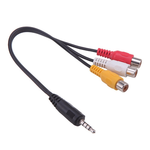 Cable 3.5 Mm Tripolar A 3 Jack Rca Hembra Audio Y Video 30cm