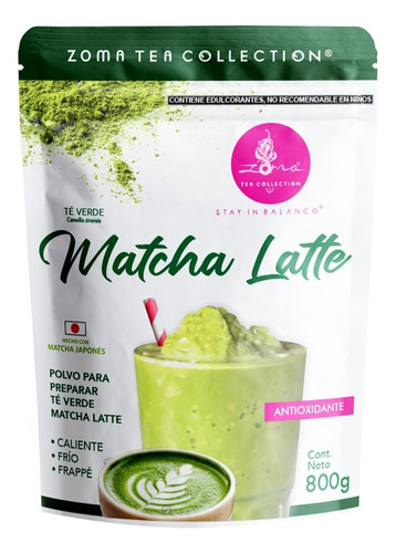Matcha Latte,te Verde Zoma Téa,sin Azucar,800 Gr