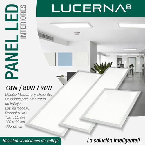 Panel Led 120x60cm 96w 85-277v Luz Blanca Garantia Lucerna