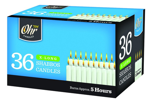 Shabbos Velas, Blanco, 5 Hour, 36