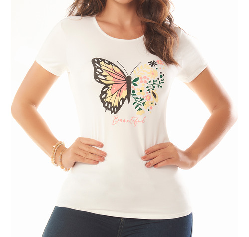 Camiseta Sophia Blanco Para Mujer Croydon