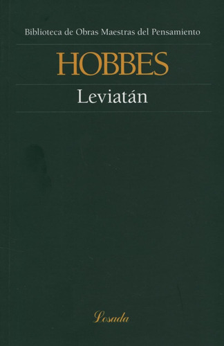 Libro Leviatan - Hobbes - Losada
