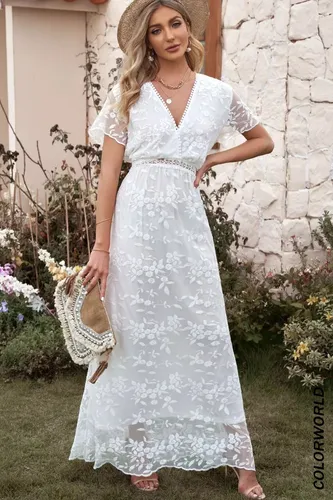 Largos Casuales Vestidos Blancos Largos Mujer Outfit Vestido Beige