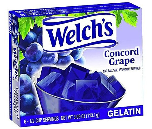 Gelatina - Mezcla De Gelatina De Uva Concord De Welch's, Caj