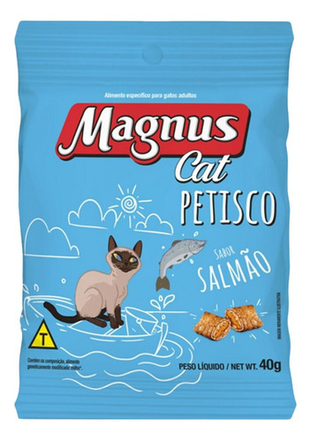 Petisco Para Gatos Magnus Cat Sabor Salmão 40g