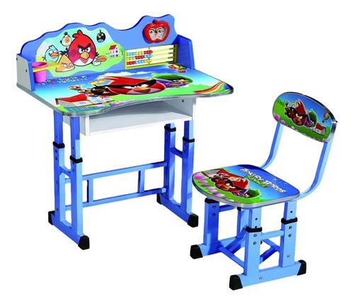 Mesa Escritorio Y Silla Infantil Armable Para Niños Niñas 