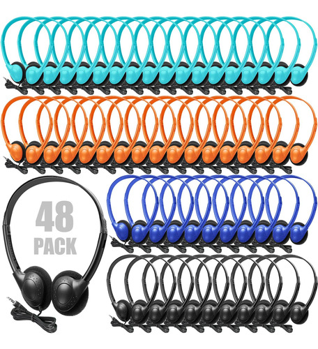 48 Pack Auriculares Aula Oreja Auriculares Estéreo Con Cable