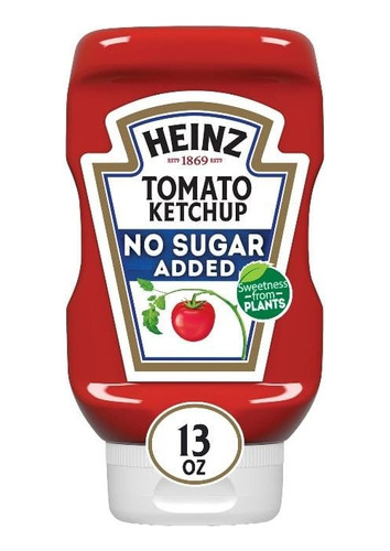 Heinz Tomato Ketchup Sin Azucares Añadidos 369g 