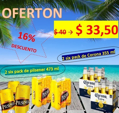 Imagen 3 de 3 de Ofetón Descuentazo En Tu Bebida Favorita Pilsener Y Corona