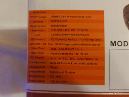 Imagen 4 de 4 de Videocamara Tipo Domo De Seguridad Ir Usb