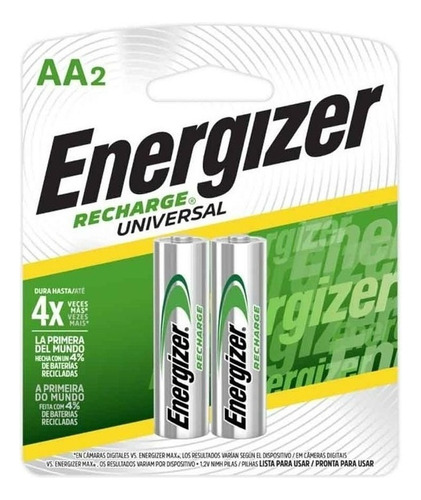 Pila Recargable Aaa X2 Energizer