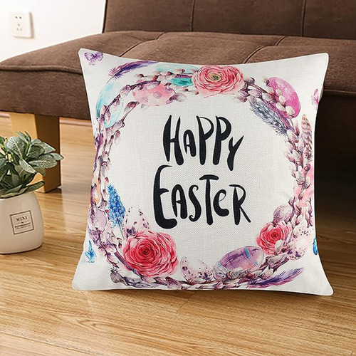 Funda De Cojín Decorativa Con Diseño De Conejo De Pascua, 4