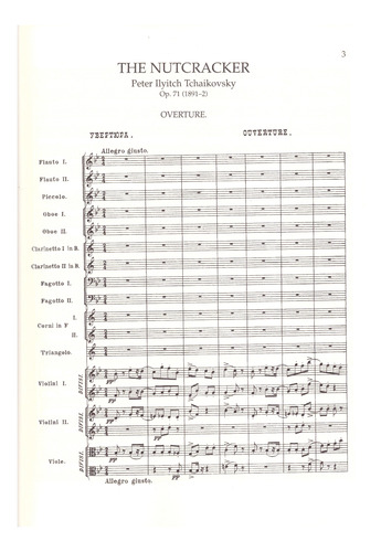 The Nutcracker, Complete Ballet In Full Score (score).