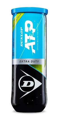 Imagen 1 de 6 de Pelota Tenis Dunlop Atp Extra Duty X 3 Tubo Pelotitas Balls 