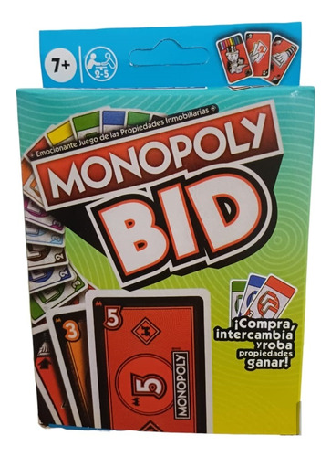 Juego De Cartas Monopoly Bid