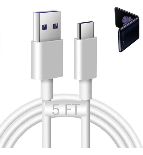 Cable De Carga Usb C De 5 Pies Para El Nuevo Samsung Galaxy 