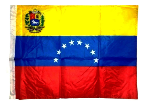 Bandera 60x90cm De Venezuela Con 8 Estrellas Y Escudo Nuevo 