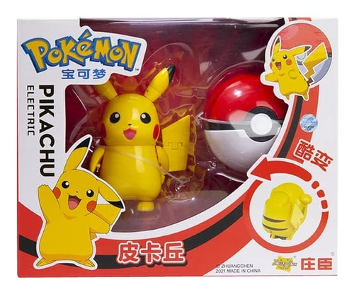 Set Pokemon Pikachu + Pokebola