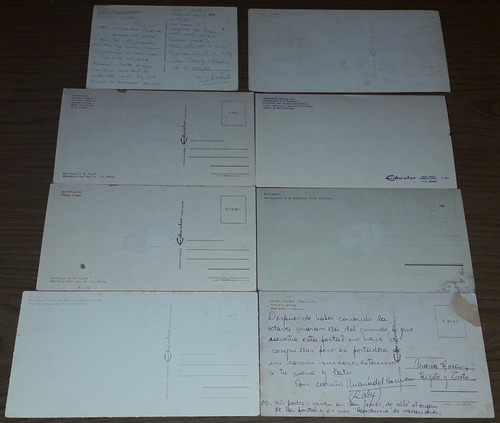 8 Antiguas Postales Santa Fe Rosario $3750 El Lote Completo (Usado)