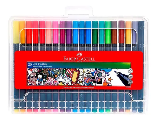 Marcador Grip Finepen Faber-castell X20 Colores