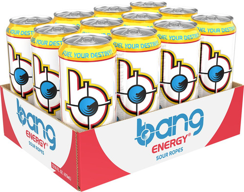 Bebida Energética Sin Azúcar Bang Energy Sour Ropes 12 Unida