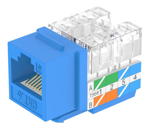 Cat6 Keystone Leenue Rj45 Certificacion Ul Azul 10