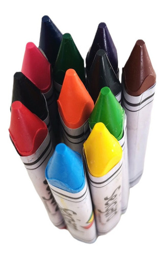 Lápices De Cera Triangulares Seg1025 Multicolor