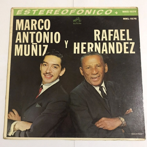 Disco Lp Marco Antonio Muñiz Y Rafael Hernández, Lamento B