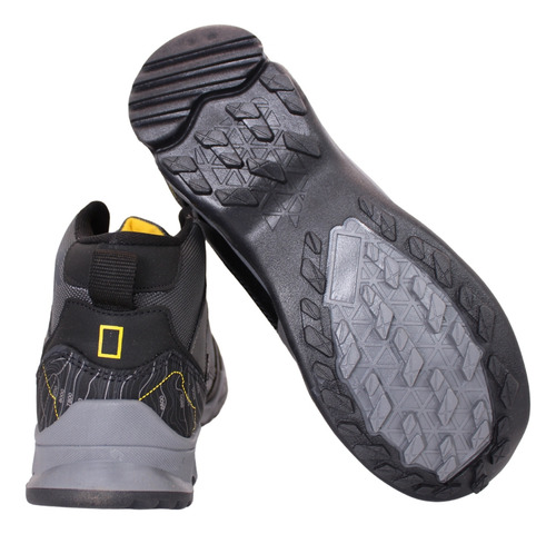 Bota National Geographic Hombre Resistente Comoda Negro/gris