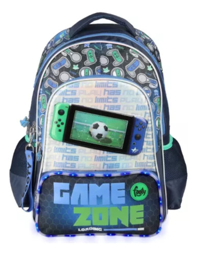 Mochila Footy Game Zone Con Luz Led - Mundo Kanata