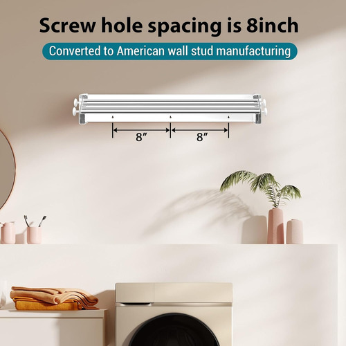 Estante Colgador De Ropa Extensible Pared Plegable Toallero