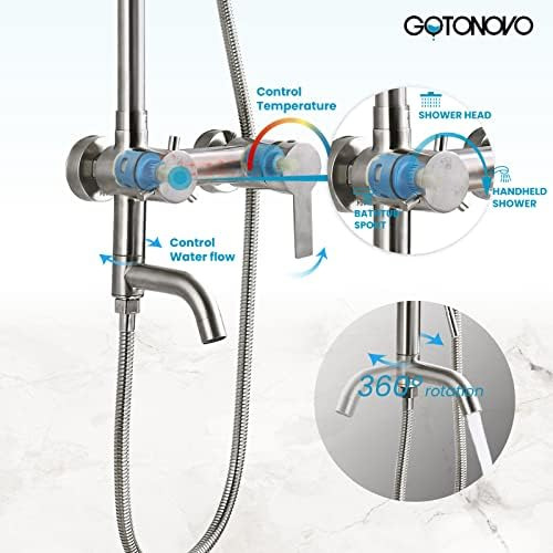Grifo De Ducha De Acero Inoxidable Sus304 Cabezal De Ducha T