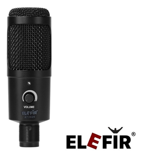 Imagen 7 de 10 de Microfono Condenser Usb Elefir At2020 Tripode Pc Mac Premium
