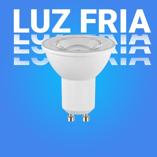 Lampara Led Dicroica Gu10 7w Fria Calida X10 Bajo Consumo Color de la luz Blanco frío