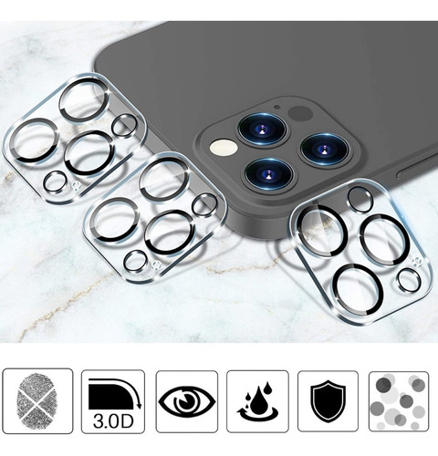 Imagen 6 de 9 de Vidrio Templado Para Cámara Compatible iPhone Varios Modelos