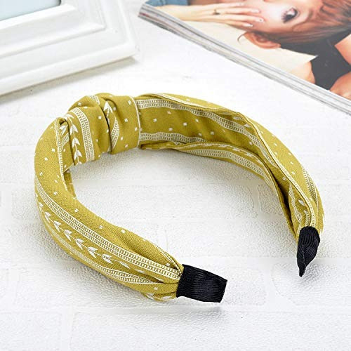 6 Diademas Anchas De Algodn-lino Con Nudo, Estilo Boho
